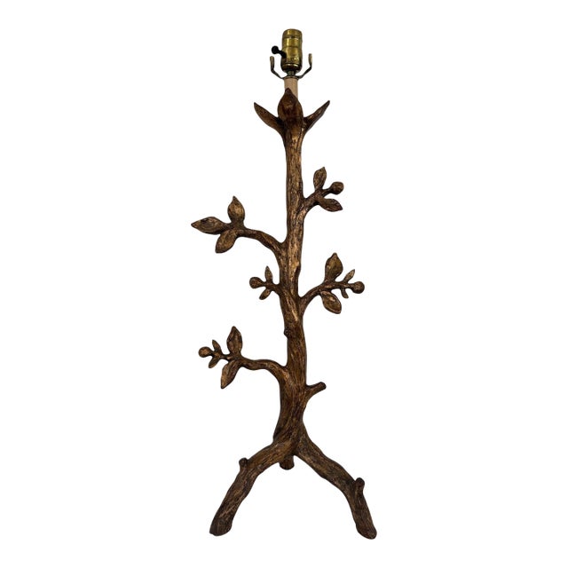 Mid 20th Century Mac Sculpture of California Signed Italian Baroque Tree Table Lamp For Sale