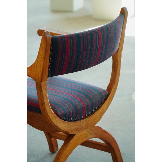 Danish Modern Oak Model Kurul Armchairs attributed to Henning Kjærnulf, 1960s, Set of 2 For Sale - Image 18 of 18