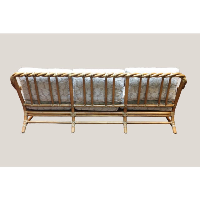 1980s Vintage McGuire Bamboo Twist Couch For Sale - Image 5 of 11