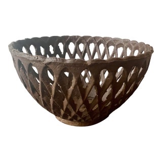 Vintage French Country Wrought Iron Planter For Sale