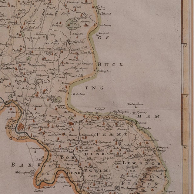1700's Antique Lithography Map For Sale - Image 9 of 10