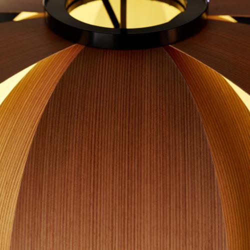 Mini Disa Wood Hanging Lamp by José Antonio Coderch for Tunds For Sale - Image 3 of 12