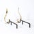 Brass Pair of Mid-Century Curvilinear Polished Brass Andirons With Gunmetal Fittings For Sale - Image 8 of 11