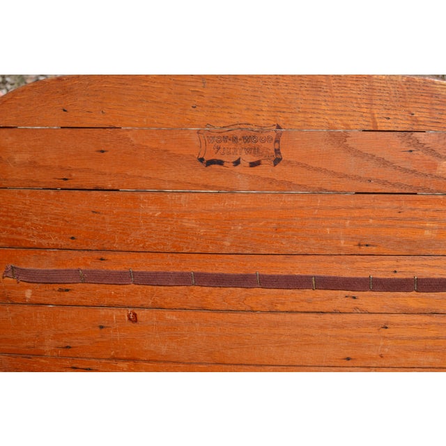 Wood Mid 20th Century Picnic Basket by Wov-N-Wood by Jerywil For Sale - Image 7 of 15