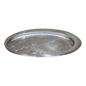 2000s Nambé Modernist Oval Platter Tray Aaron Johnson