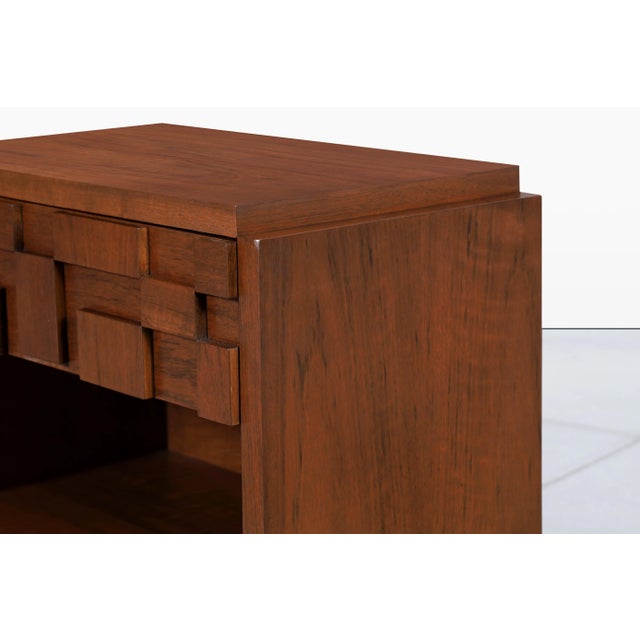 1950s Pair Vintage Brutalist “Staccato” Nightstands by Lane For Sale - Image 10 of 12