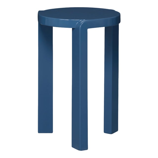 Carrier and Company for Century Furniture Margaux Outdoor Side Table - Blue For Sale