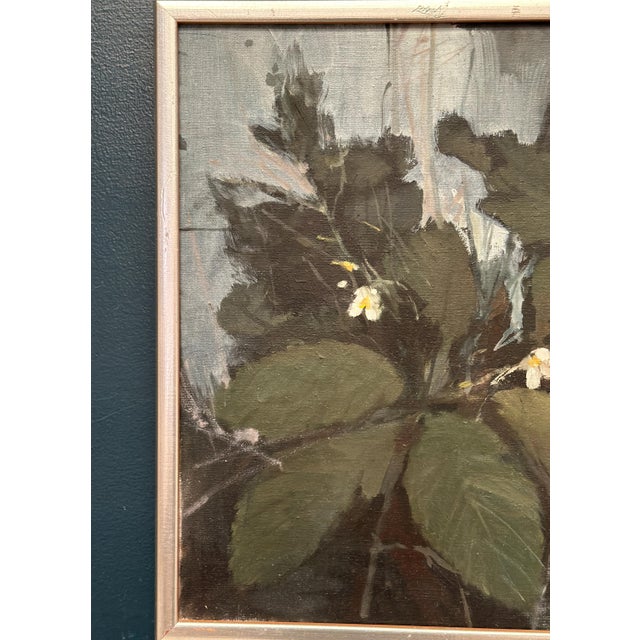Mid-Century Modern M. Jakobsson, White Blossoms, 1950s, Oil Painting on Canvas, Framed For Sale - Image 3 of 18