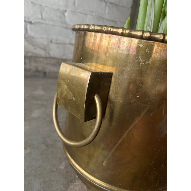 Brass 1970s Regency Hollywood Champagne Chiller/ Planter For Sale - Image 8 of 9