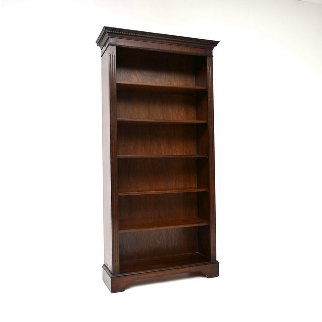 Brown Georgian Style Open Bookcase, 1950 For Sale - Image 8 of 8