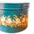 English 1970s Maitland-Smith Hand Painted Oval Tole Style Storage Box With Floral Garland Motif For Sale - Image 3 of 11