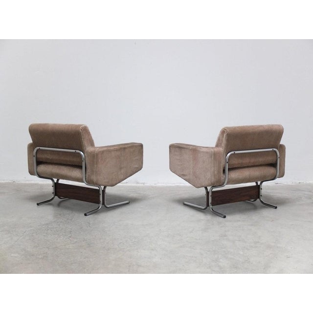 Textile Caracas Lounge Chairs by Pierre Guariche for Meurop, 1967, Set of 2 For Sale - Image 7 of 18