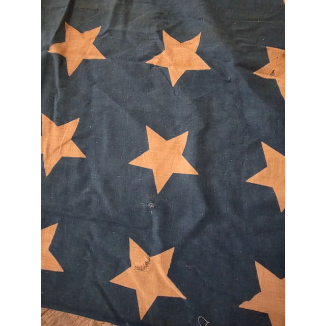 1930s Early 20th C Cotton American Flag With Patina For Sale - Image 5 of 18