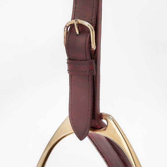 Mid-Century French Longchamp Paris stirrup lamps, circa 1950s. An exceptionally chic and increasingly collectible pair of...