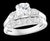 Approximately 0.6 Ct Solitaire Round Center Diamond 14 Kt White Gold Ring & Band For Sale - Image 17 of 18