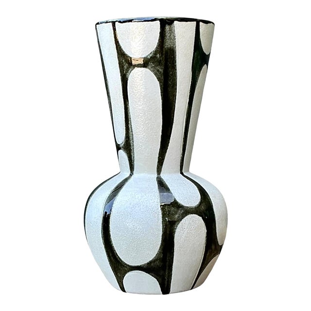 Vintage Abstract Design Ceramic Vase For Sale