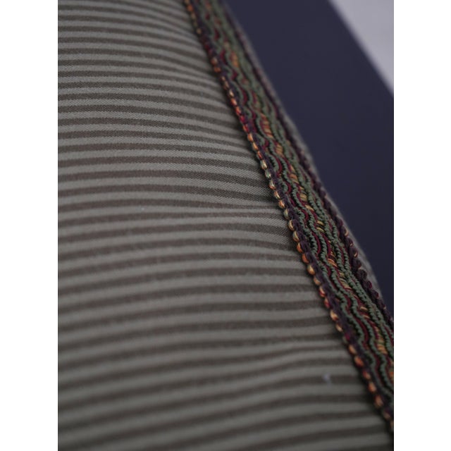 Pair Green Upholstered Rectangular Throw Pillows For Sale - Image 4 of 6