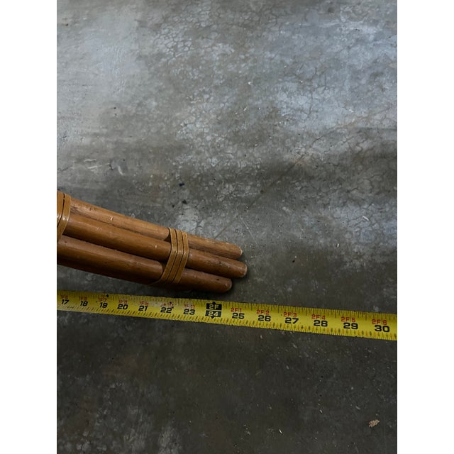 Boho Chic McGuire Style Rattan Glass Top Dining Table For Sale - Image 10 of 10