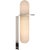 Visual Comfort Kelly Wearstler for Visual Comfort Signature Fosse 11" Invertable Offset Oval Sconce in Polished Nickel with Alabaster For Sale - Image 4 of 12
