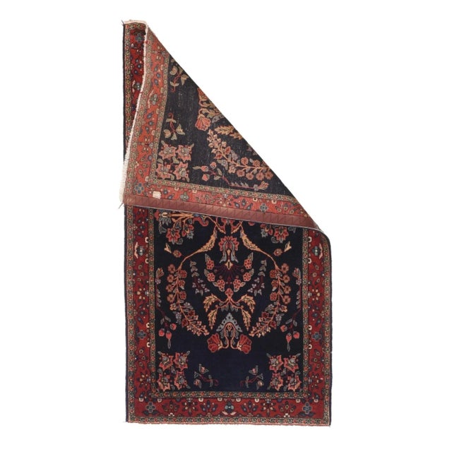 Antique Mohajeran Sarouk Rug 2'5'' x 4'9'' For Sale - Image 4 of 11