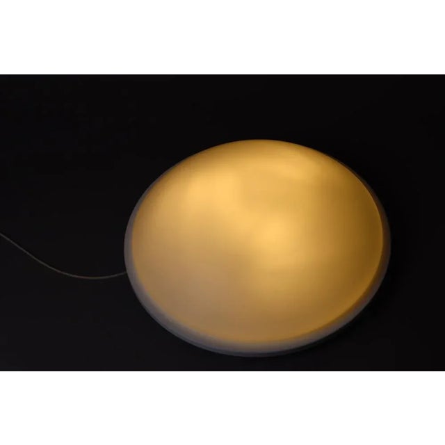 1980s Large Minimalist Opal Glass Wall Lamp or Ceiling Lamp from Peill & Putzler, 1980s For Sale - Image 5 of 9