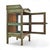 Wooden window with green patina. Height 86 cm, length 50 cm, depth 38 cm.