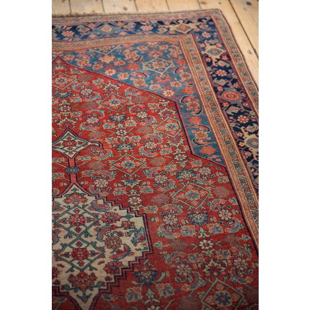 Red Antique Bijar Rug - 4'9" X 7'4" For Sale - Image 8 of 12