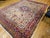 Antique Persian Kerman Lavar Rug, Hand-Knotted Wool, Floral Pattern, Ivory & Crimson, 9x12 For Sale - Image 9 of 10