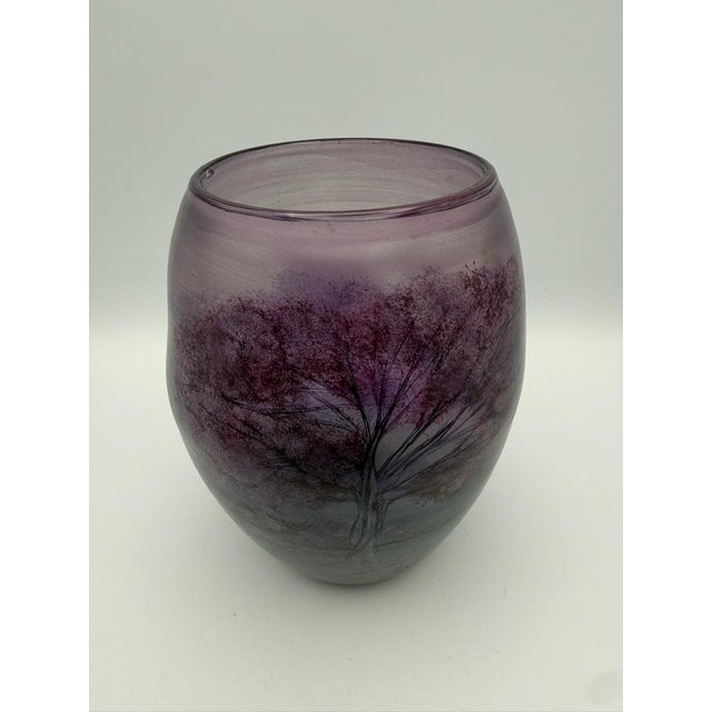 1980s Hand-Painted Studio Glass Vase by Hans Jürgen Richartz, 1980s For Sale - Image 5 of 15