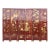 Chinese Six-Panel Red and Gold Lacquered Folding Screen/Room Divider For Sale