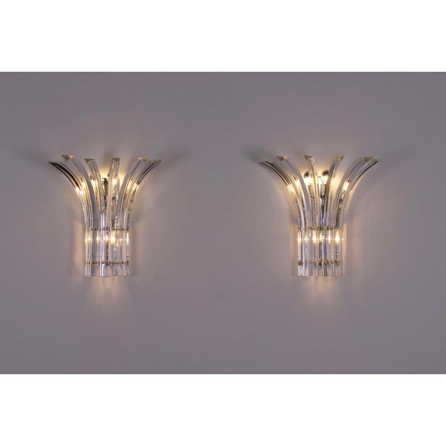 Sconces in Murano Crystal by Alberto Donà, 1980s, Set of 2 For Sale - Image 4 of 10