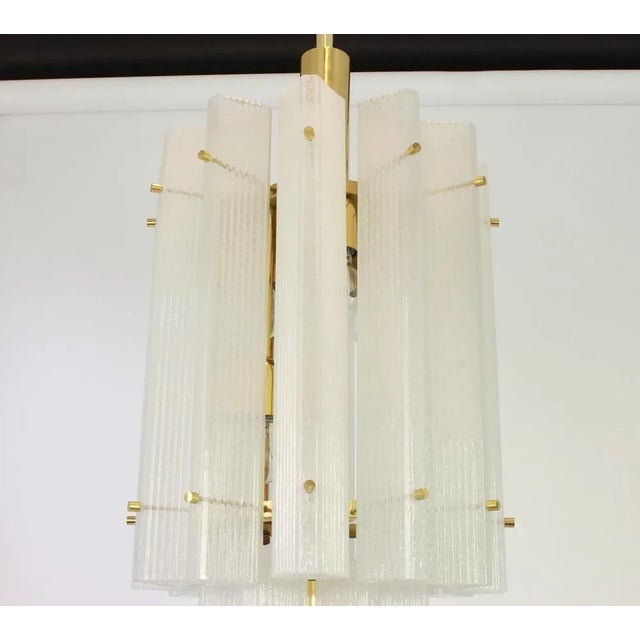 Large German Murano Ice Glass Pendant from Limburg, 1970s For Sale - Image 4 of 12