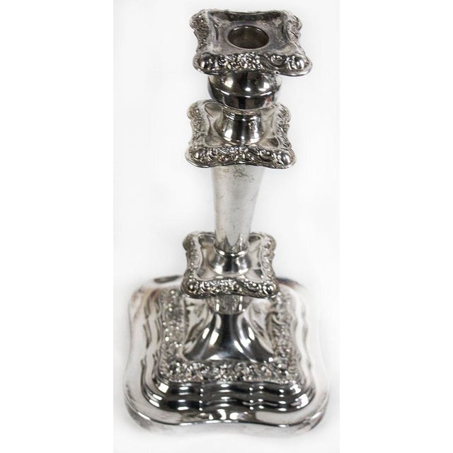 Vintage Silver Plate Candle Holder Marked Birmingham Chairish