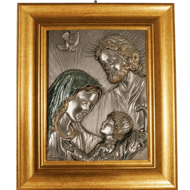 Florentine Artist, Mother and Child, 1970s, Silver Plating For Sale - Image 10 of 10