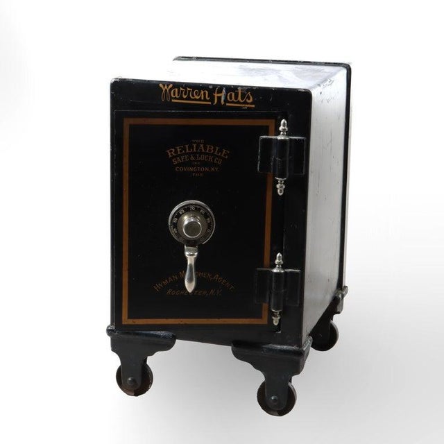 Industrial Reliable Safe & Lock Co. Cast Iron Combination Safe C1890 For Sale - Image 3 of 8