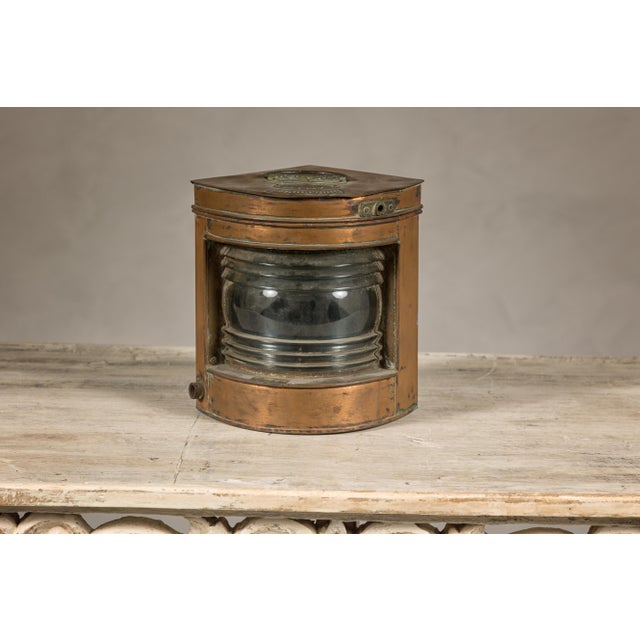 【美品】オール真鍮製　NAVIGATOR'S LANTERN ヴィンテージ Nautical Tung Woo Starboard Ship Navigation Copper Lantern
