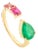 Open Design Pear & Baguette Toe Et Moi Ring by VRjewels Size 6.5 For Sale