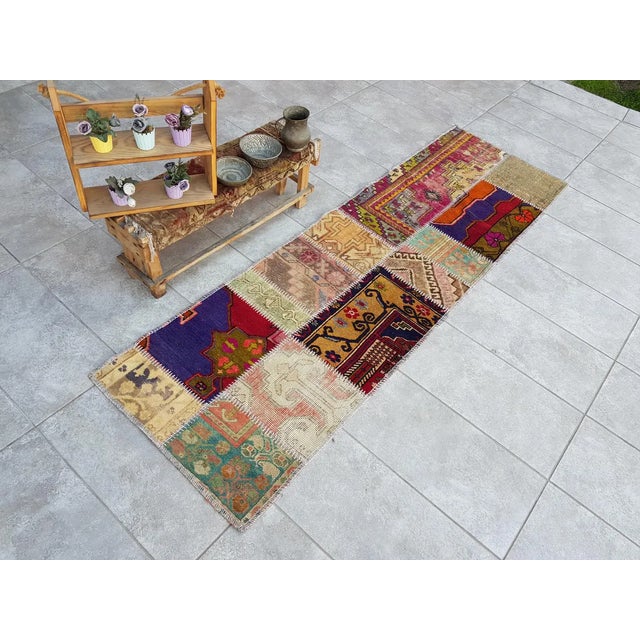 Textile Mid 20th Century Anatolian Oushak Tribal Carpet For Sale - Image 7 of 9