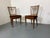Wood Set of Vintage Regency Oak and Velvet Ear of Wheat Dining Chairs For Sale - Image 7 of 10