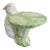 Italian Porcelain Rabbit Sculptural Accent Table Stand With Lettuce Leaf Top, C. 1970s For Sale