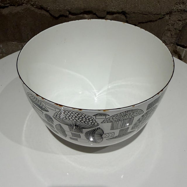 1960s Finel Arabia Tatti Mushroom Bowl Enamelware Kaj Franck Esteri Tomula 2 For Sale - Image 5 of 10