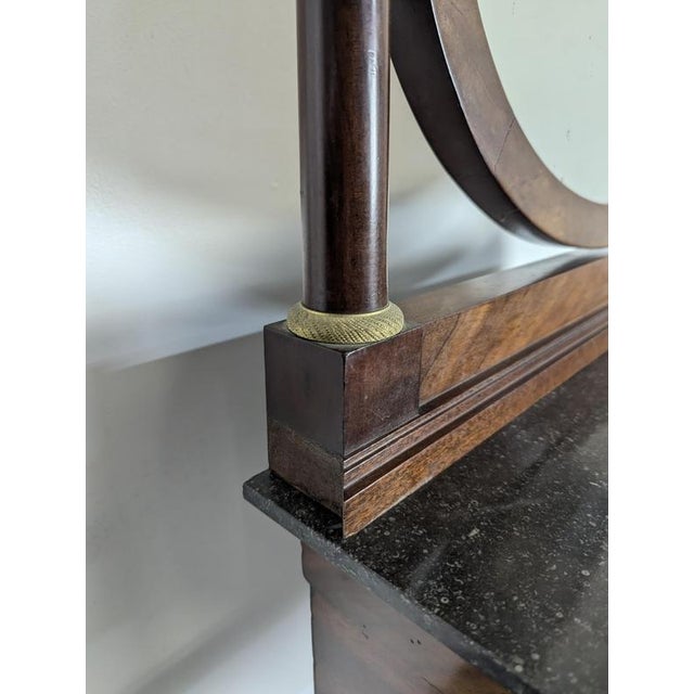 Empire Style Dressing Table in Flamed Mahogany For Sale - Image 12 of 14