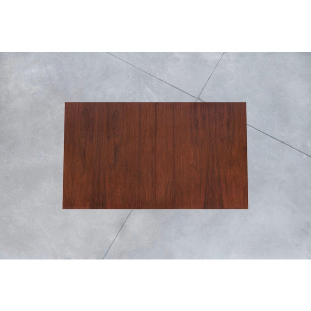 Mid-Century Modern Walnut and Brass Expanding Dining Table by Milo Baughman For Sale - Image 13 of 14