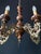 Brown Antique Wood and Brass Chandelier, 1960s For Sale - Image 8 of 11