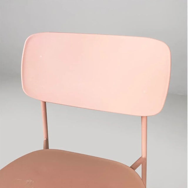 Italian Modern Light Pink Metal and Plastic Chairs from Tomasucci, 2000s, Set of 4 For Sale - Image 13 of 18
