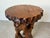Vintage Organic Hand-Carved Mahogany Wood Plant Stand / Pedestal Table For Sale - Image 4 of 12