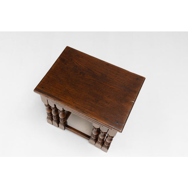 Nesting Tables in Oak, 1980s, Set of 3 For Sale - Image 3 of 8