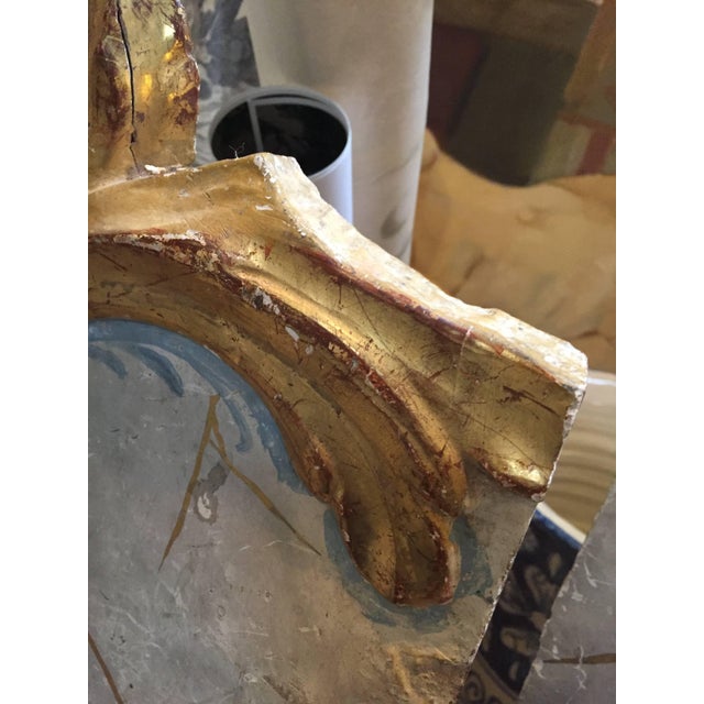 Carved gilt and polychrome finish 18th century French fragments on custom acrylic bases.