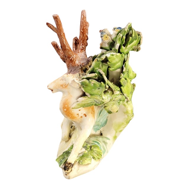 Hollywood Regency Patch Period Porcelain Recumbent Stag from Derby, 1760 For Sale - Image 3 of 9