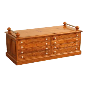 Sugar Hill Furniture Farmhouse Printers Cabinet Style Pine Coffee Table With Drawers